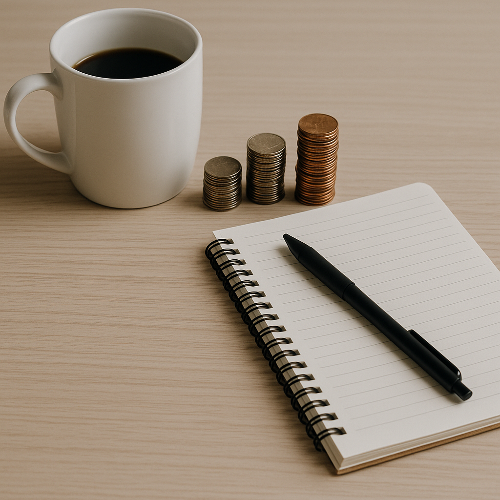 The discipline before dollars principle shown through a clean ledger and precise desk arrangement representing order before prosperity.