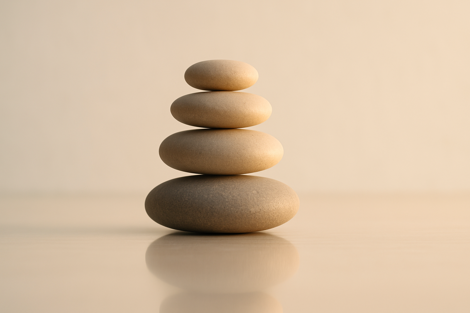 Discipline and progress represented through a balanced stone foundation.