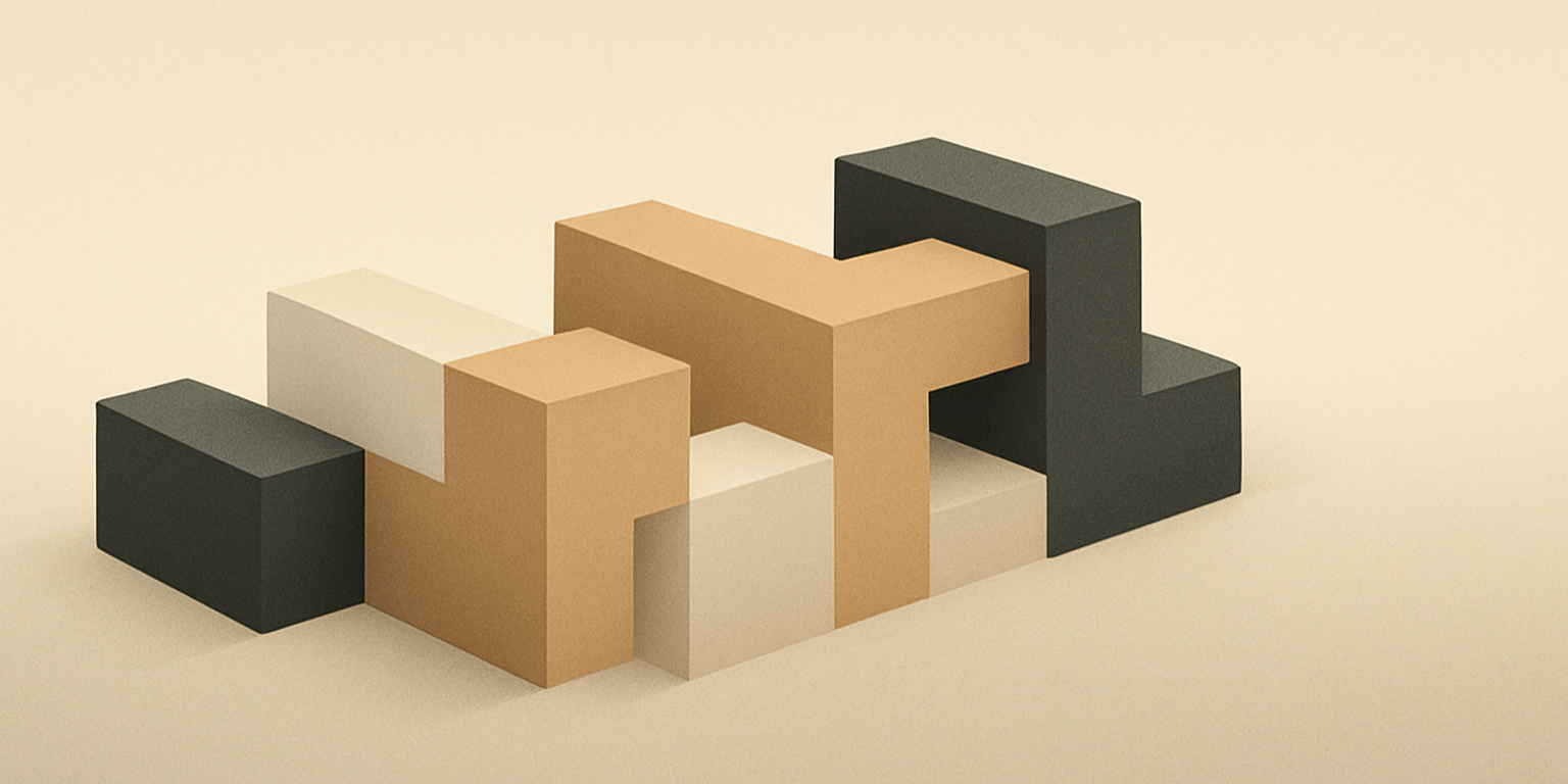 Minimalist architectural foundation illustration symbolizing structure, stability, and quiet discipline.