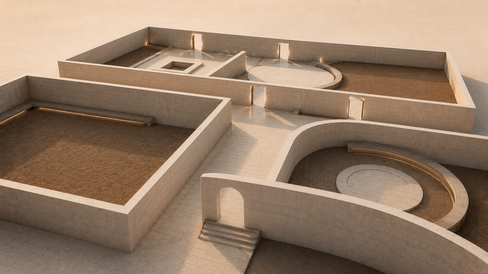 Relationship Structure Framework boundaries image showing geometric spaces connected through retaining walls, representing healthy boundaries, respect, responsibility, and connection without isolation.