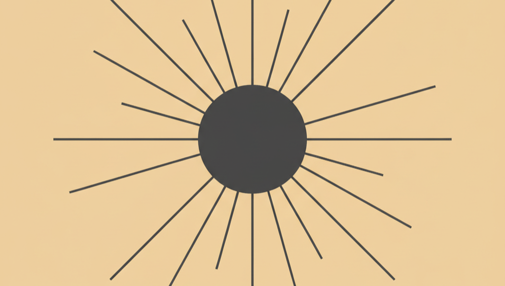 Minimalist illustration representing clarity amid distraction