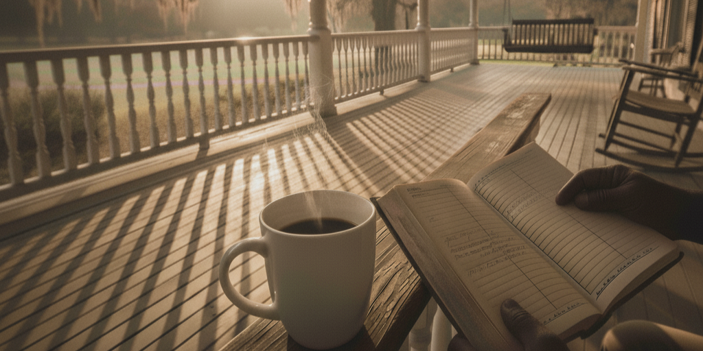 Front porch illustration symbolizing grounded accountability and reflection