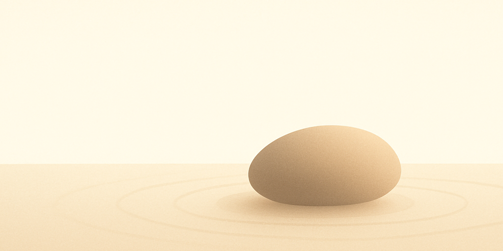 Stillness Series divider graphic for Groundwork Daily, a calm minimalist banner used to close reflective journal entries