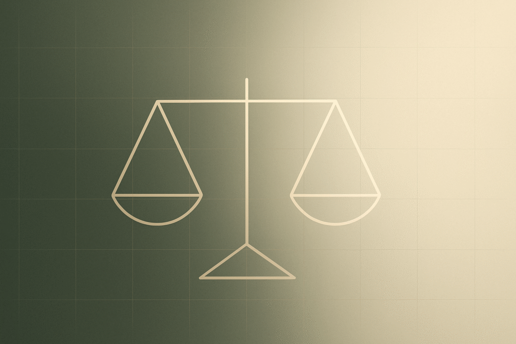 Minimalist banner illustrating balance for DEI policy analysis.