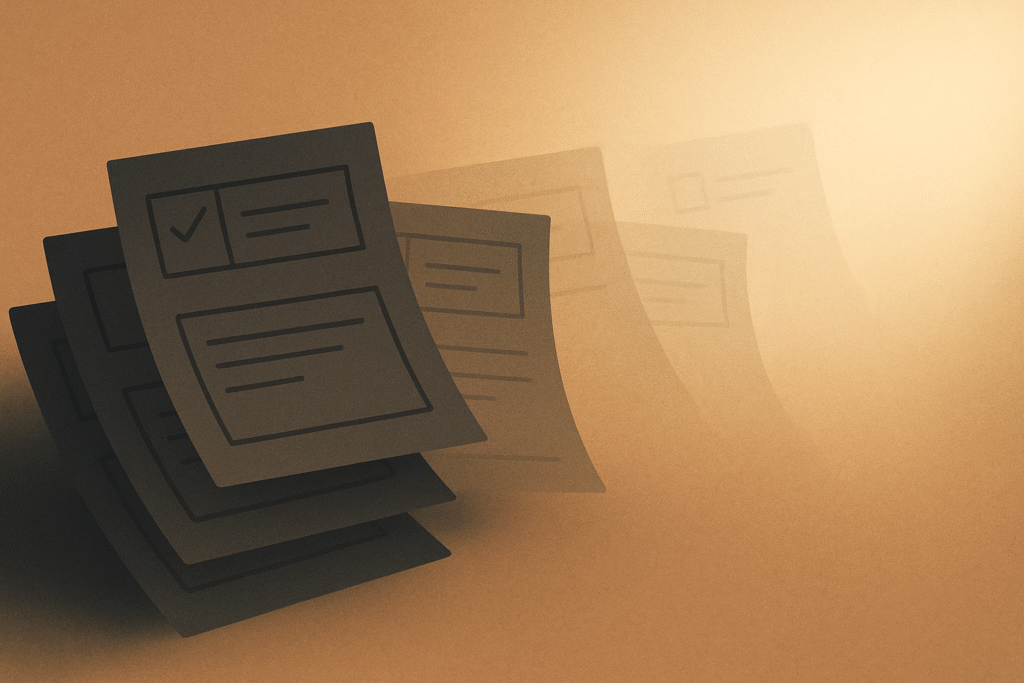 Overlapping ballots fading into light, symbolizing political loyalty and accountability.