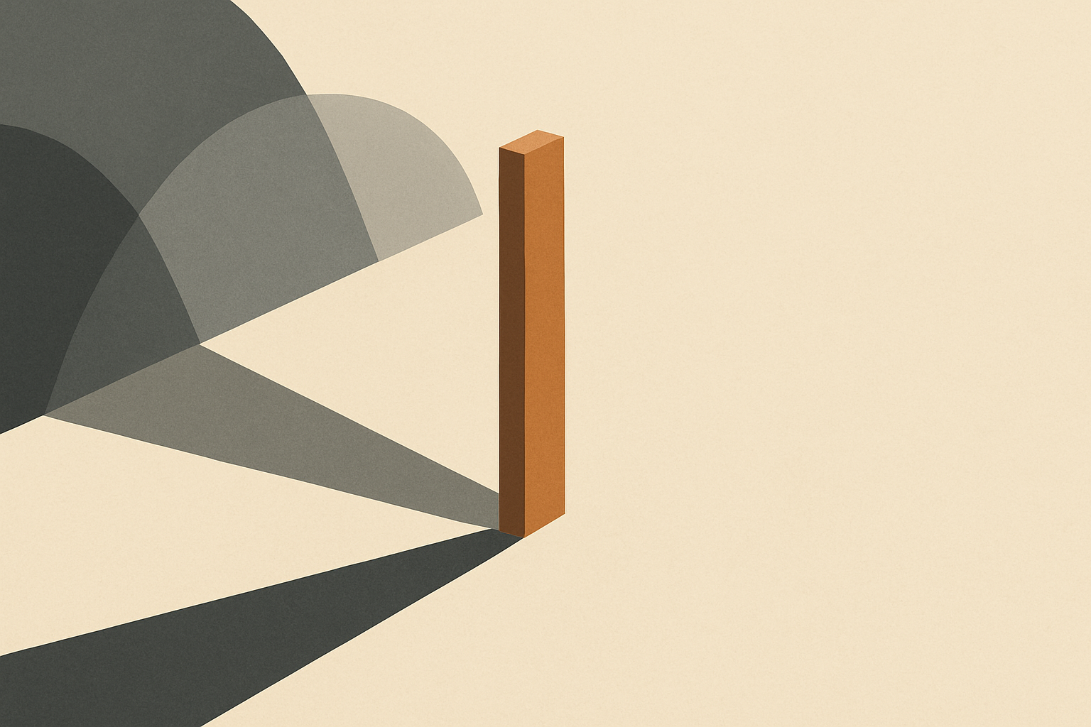 A minimalist illustration of a single boundary line dividing pressure from open space, symbolizing the discipline of saying no.