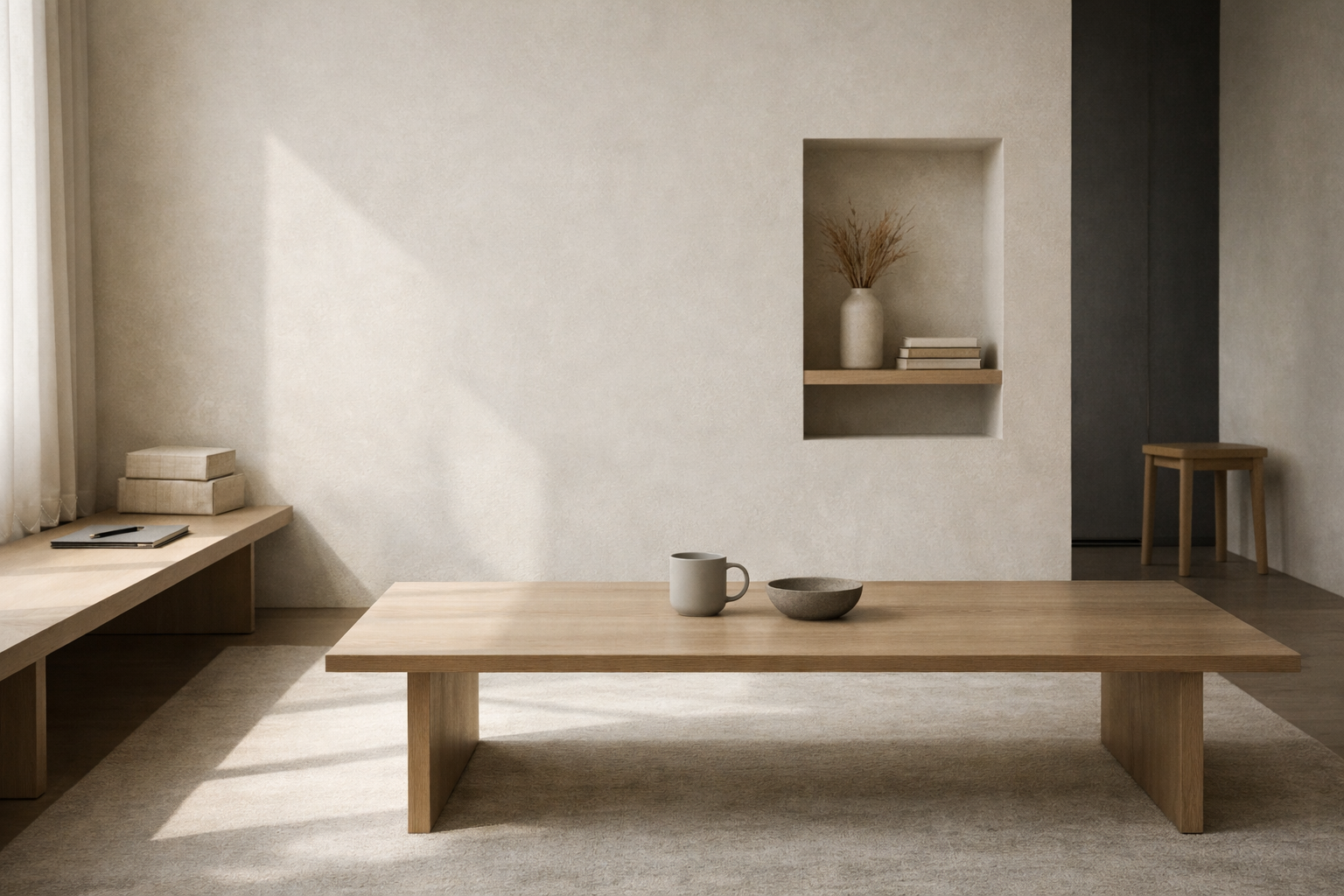 preparing without panic shown through a minimalist architectural interior