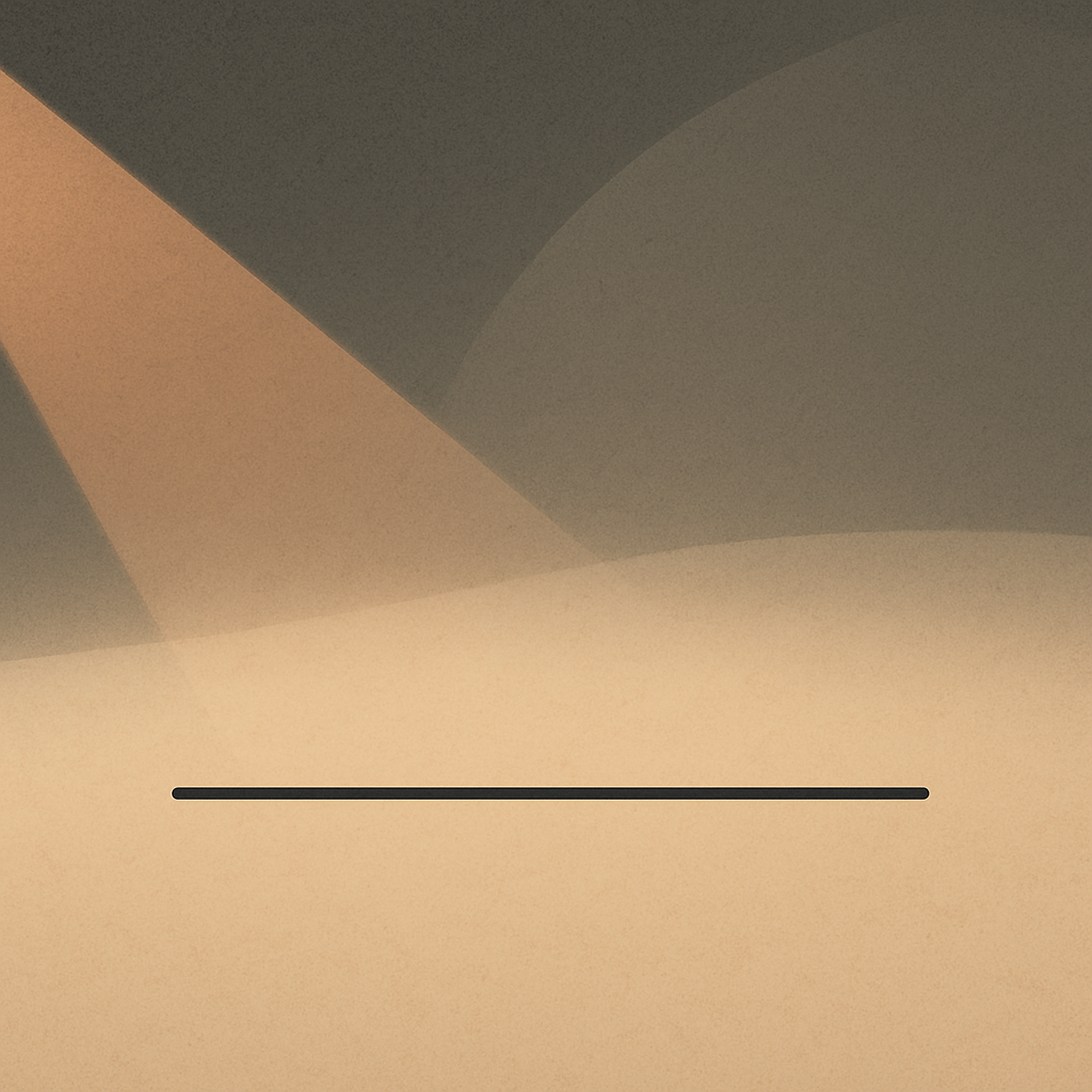 Minimalist warm-sand and soft-charcoal illustration of a single signature line being illuminated by a clay-brown beam, symbolizing ownership and clarity.