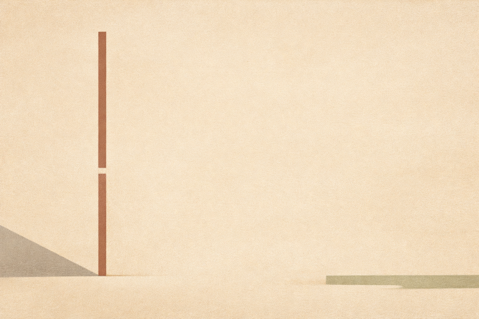 Minimalist conceptual illustration symbolizing restraint, silence, and withdrawn attention through abstract architectural forms