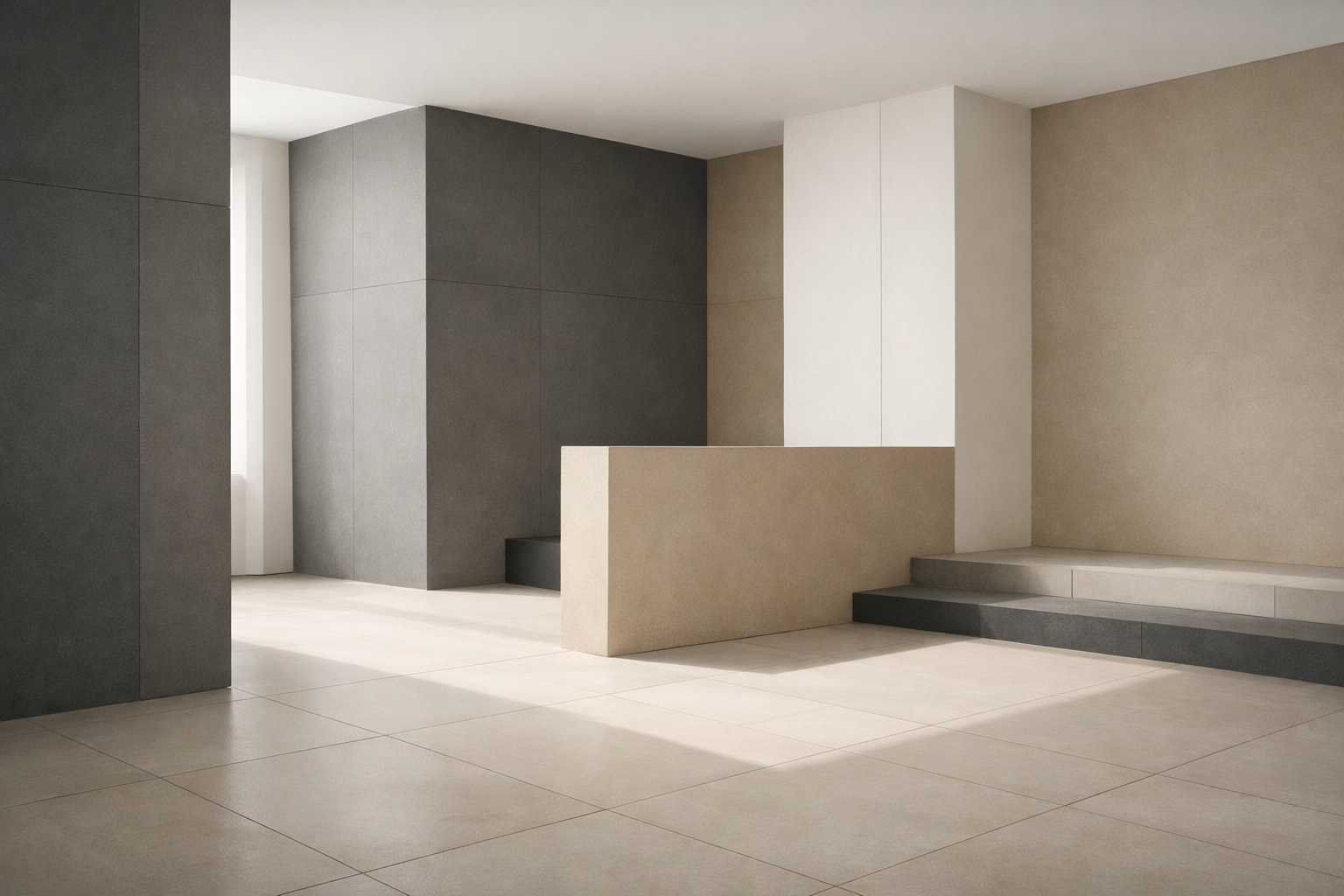 Minimalist architectural interior representing rational thinking skills and disciplined reasoning