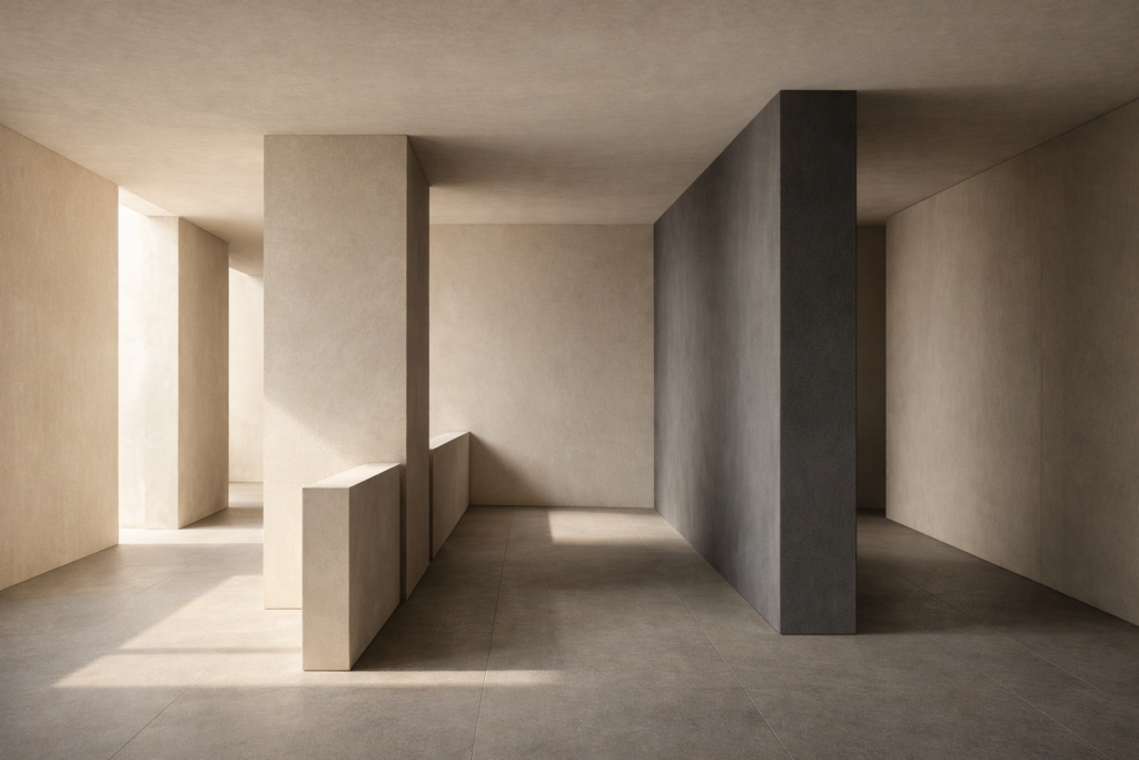 Behavioral incentives illustrated through architectural structure guiding movement and outcomes.