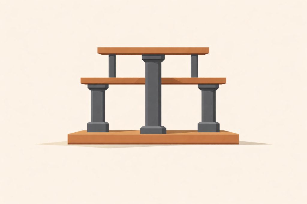 Biblical submission in marriage illustrated as structured alignment within a stable framework.