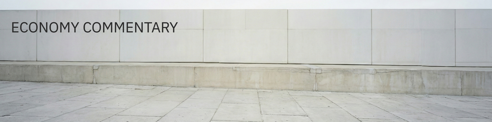 Economic commentary series banner for Groundwork Daily in ultra-wide minimalist institutional style.