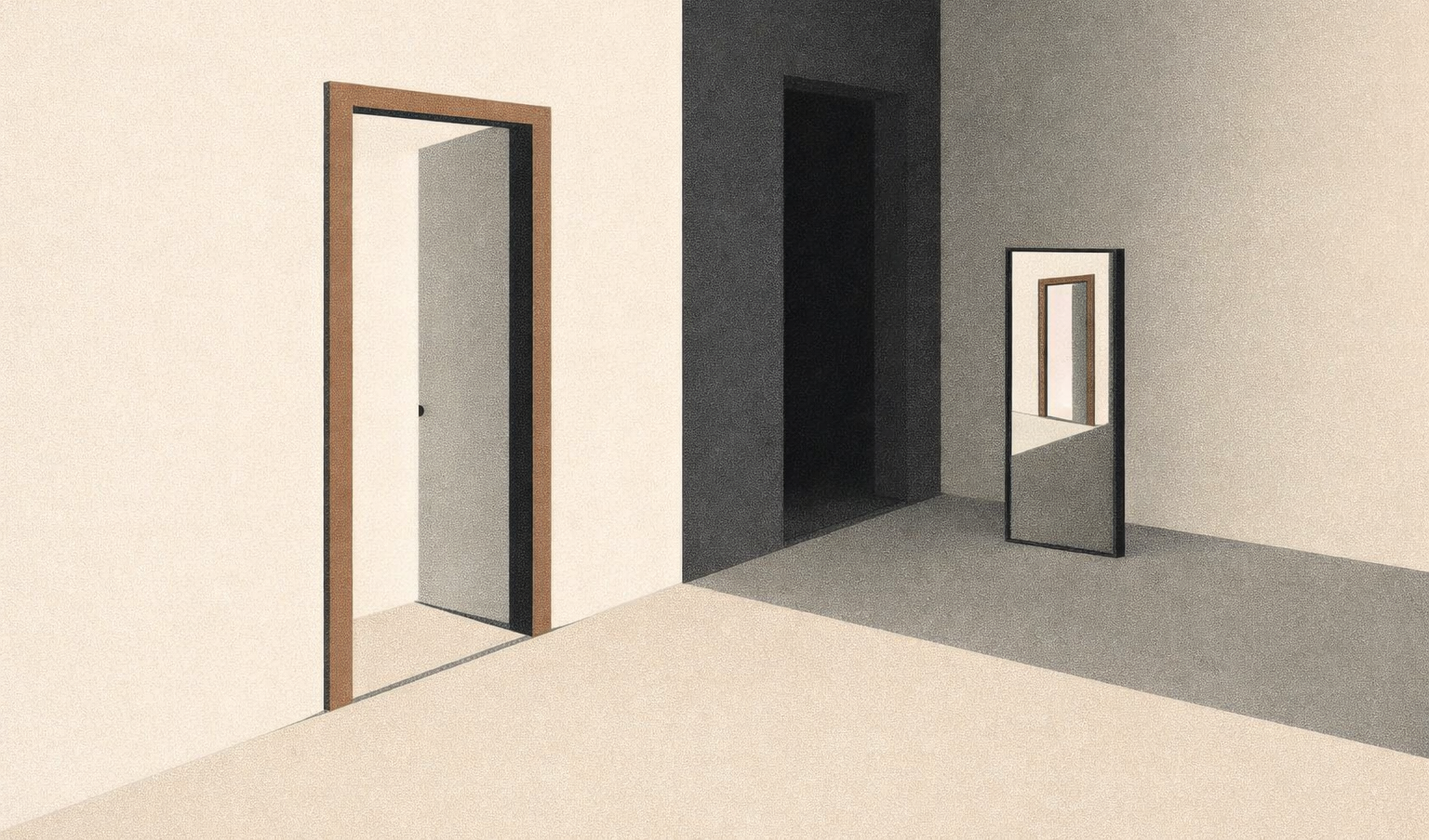 Minimalist editorial illustration representing honesty versus avoidance in modern sexual culture.