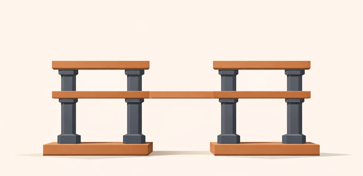 Marriage finances under stress illustrated through shared structure with defined boundaries.