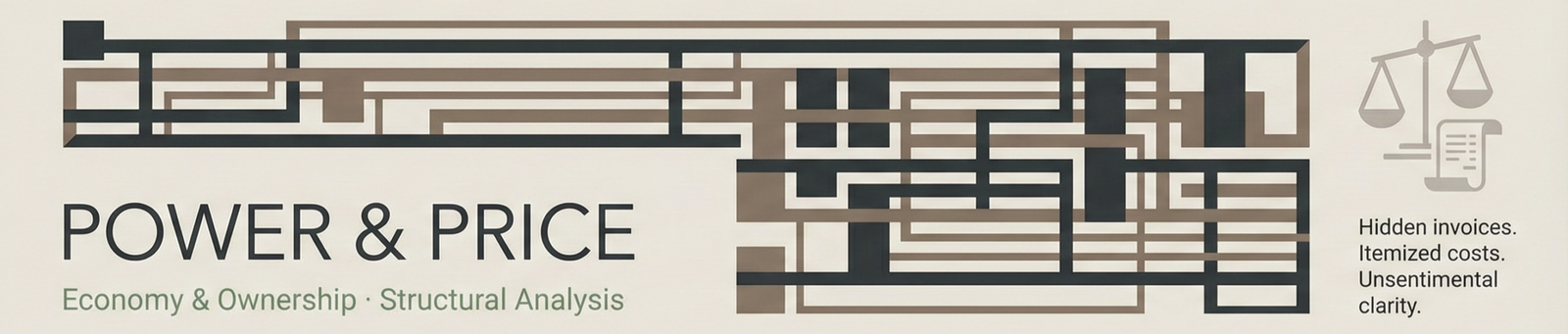 Power and Price series banner representing incentive structures and economic clarity.