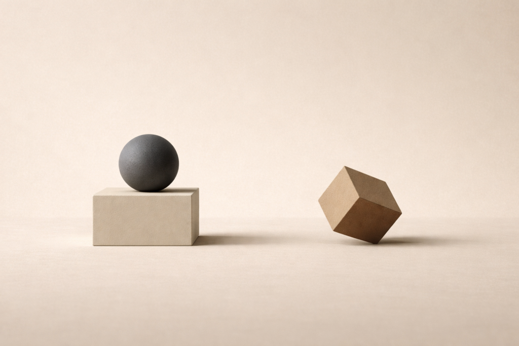 Minimalist editorial image representing spiritual discernment as restraint and clarity beyond emotional impulse.