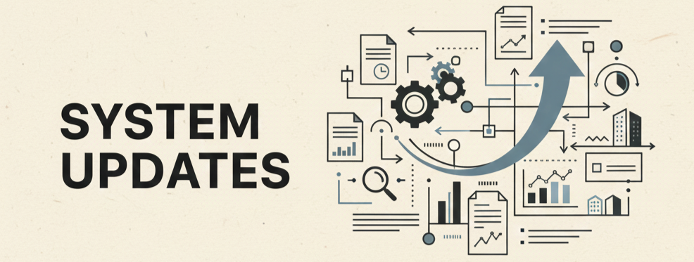 System Updates banner for Civic Power & Policy series.