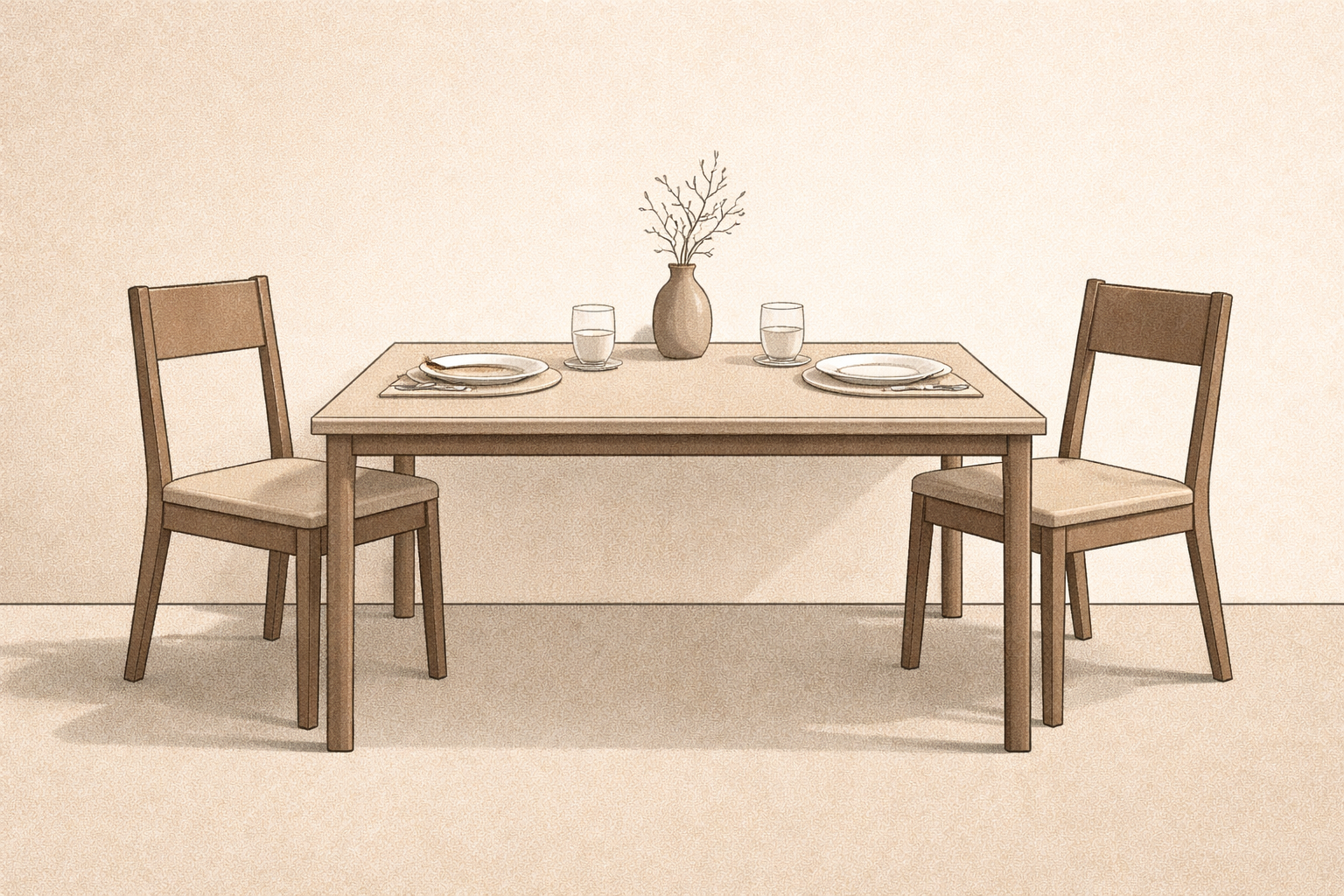 Polite vs respectful shown as a minimalist interior with subtle misalignment and spacing