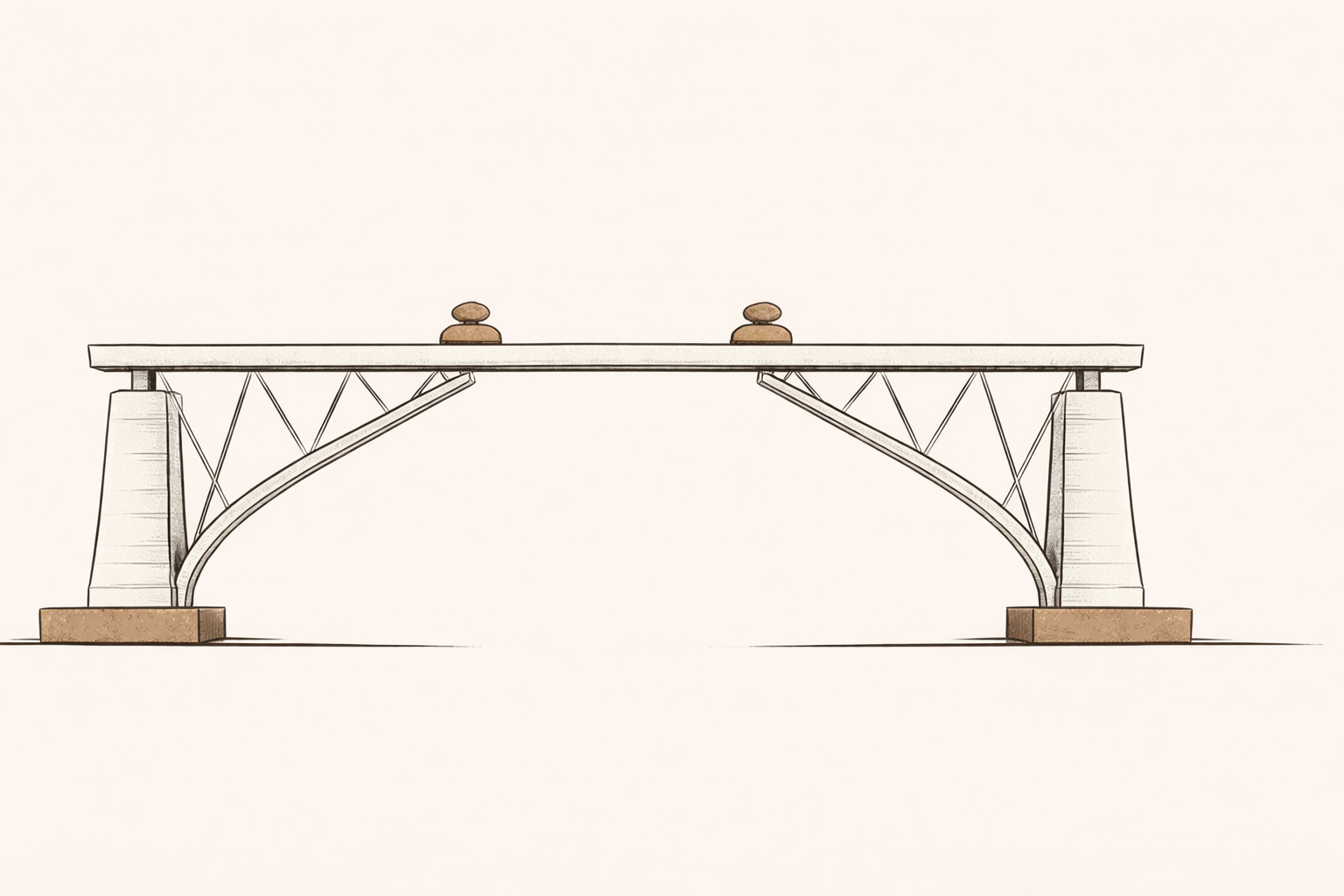 Reciprocity in relationships illustrated as balanced architectural supports sharing load evenly
