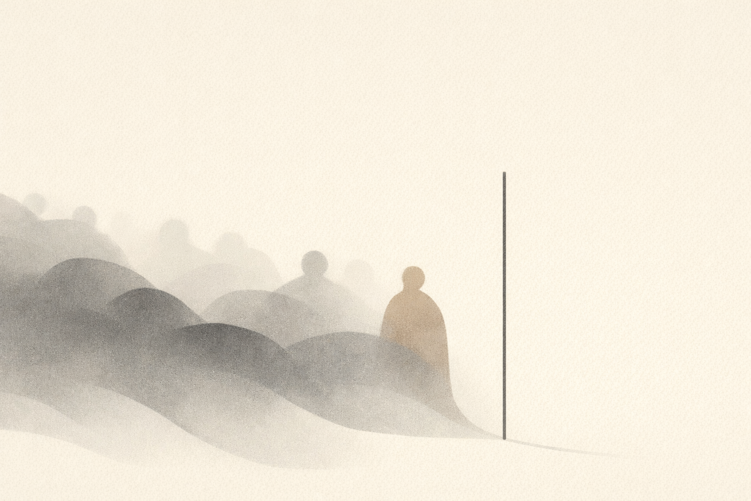 Abstract illustration representing how to signal early to interrupt escalation through calm restraint.