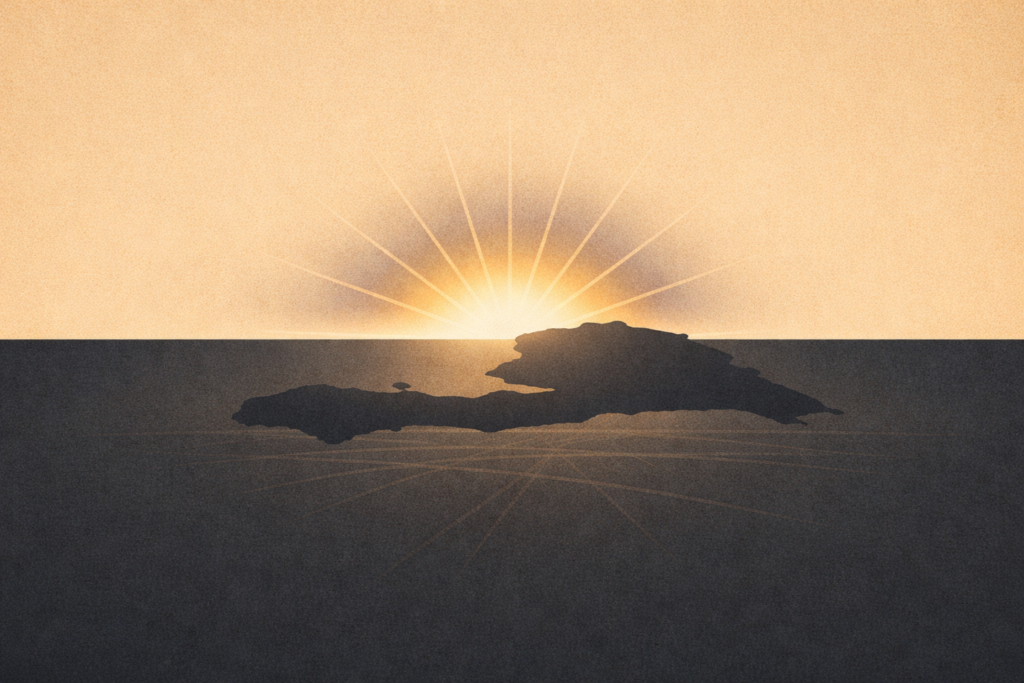 Abstract illustration symbolizing Haiti as the first Black nation to gain independence in 1804