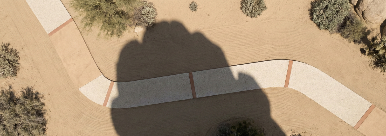 The Path discipline interruption without collapse, a continuous architectural path partially obscured by shadow yet intact