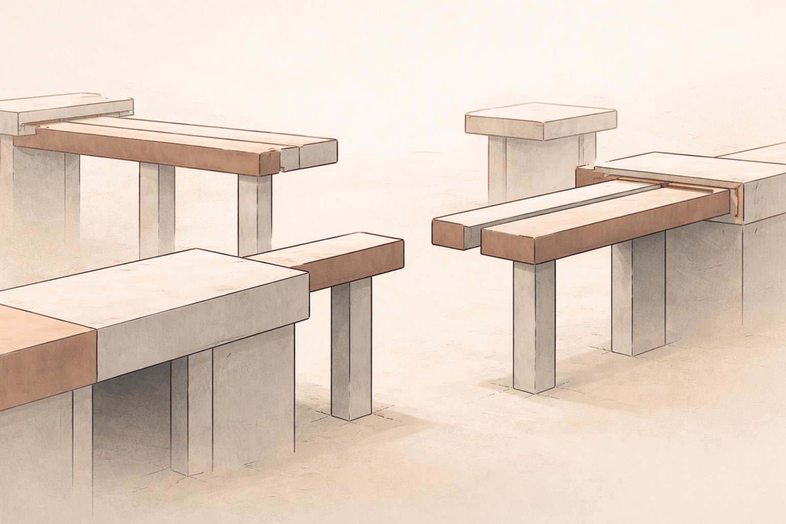 Unity is priced out illustrated through separated structural beams and economic distance