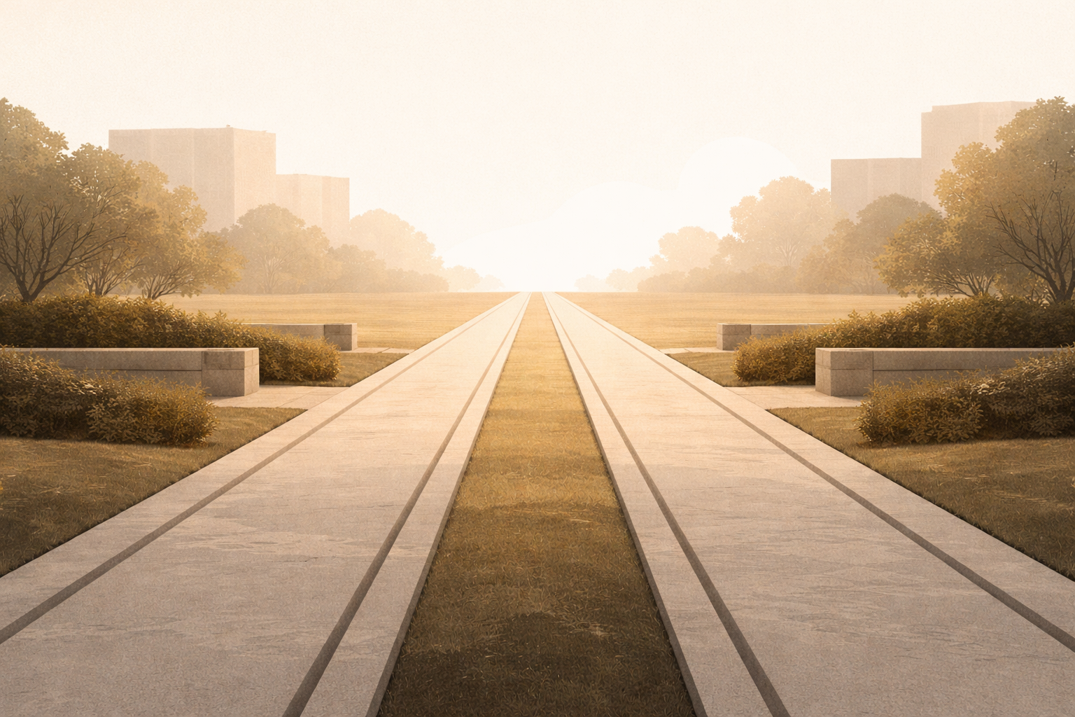 Financial boundaries as respect shown through parallel paths representing shared goals and personal autonomy