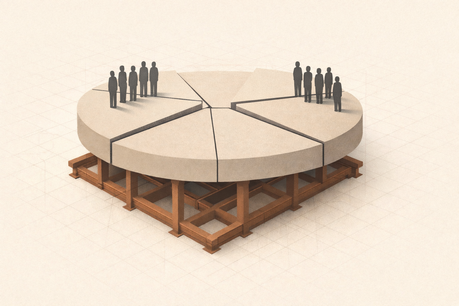 Black diaspora identity conflict visualized as divided foundation slab with shared structural beams beneath.
