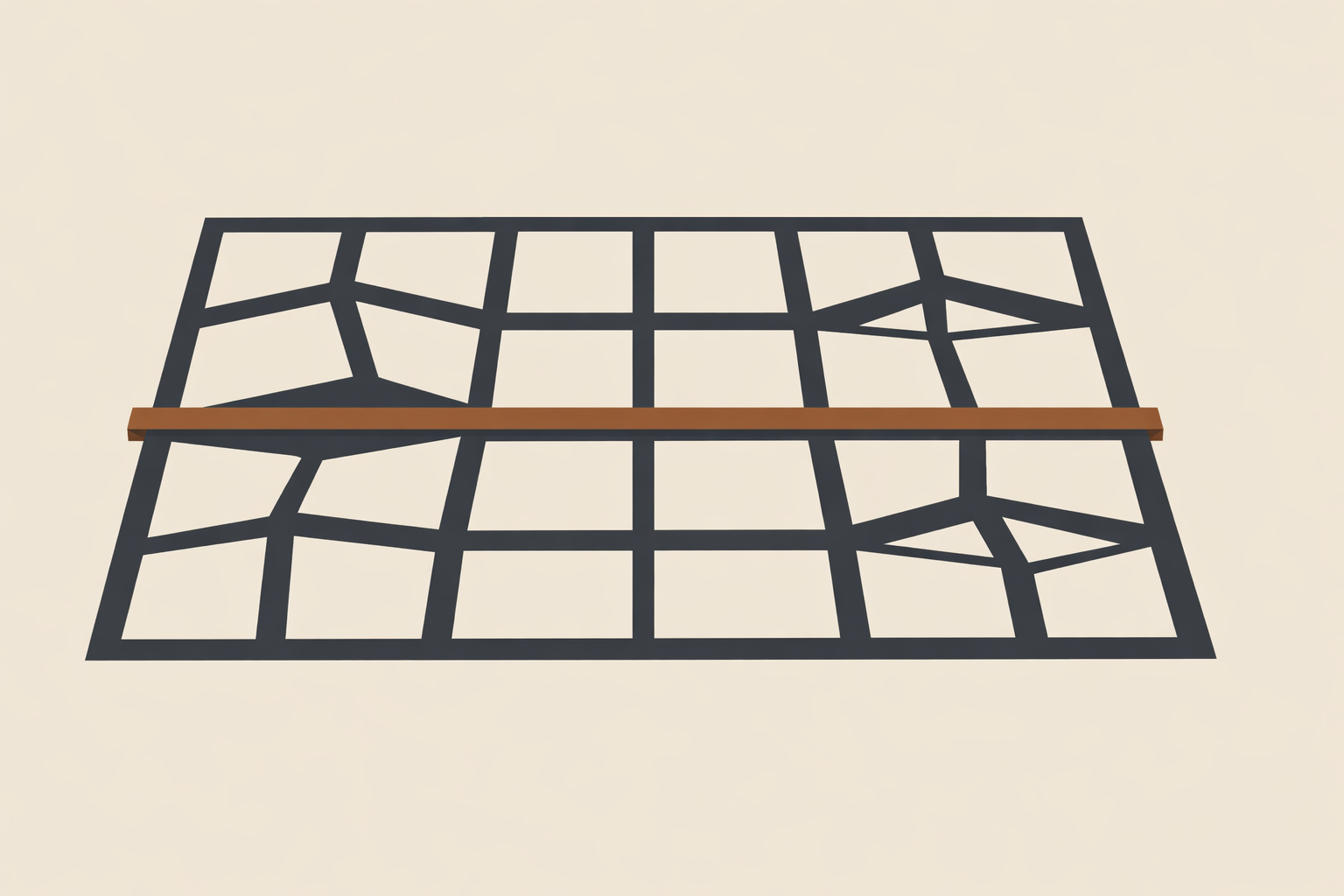 Chronic stress cost represented as structural pressure on a system grid.