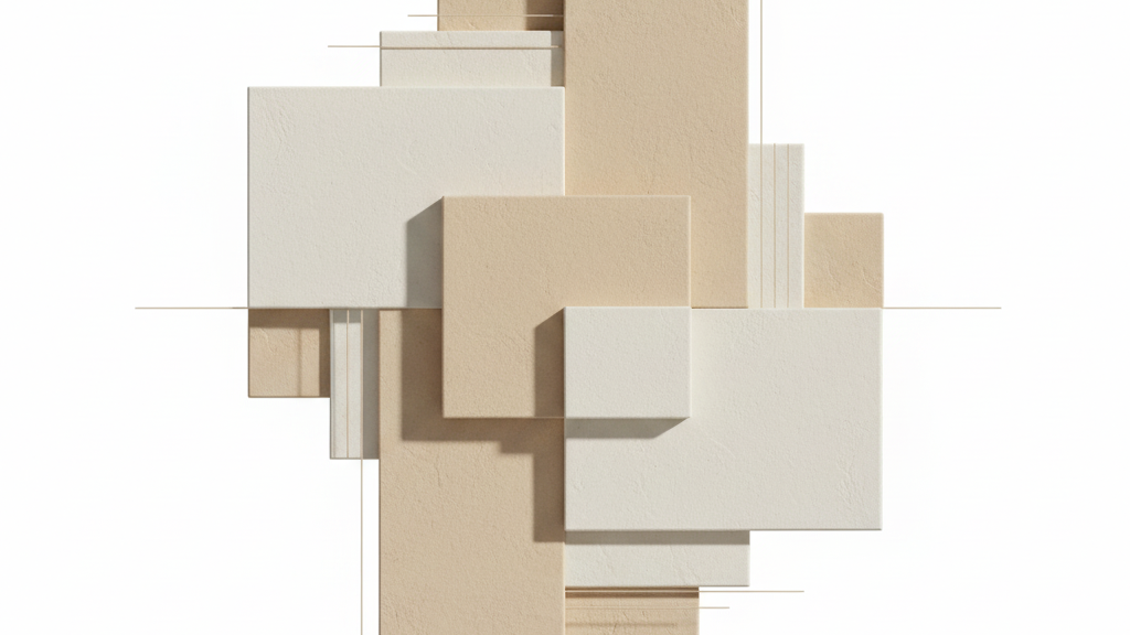 Systems reflect values — minimalist geometric composition symbolizing structure and order