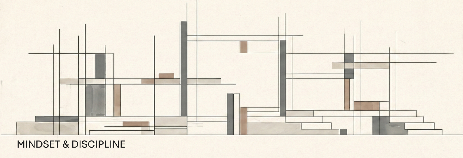 Groundwork Daily Mindset and Discipline pillar banner representing structure, focus, and sustained effort