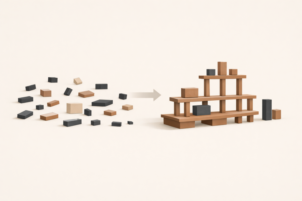 Applied knowledge transforming information into structured systems that produce real-world value