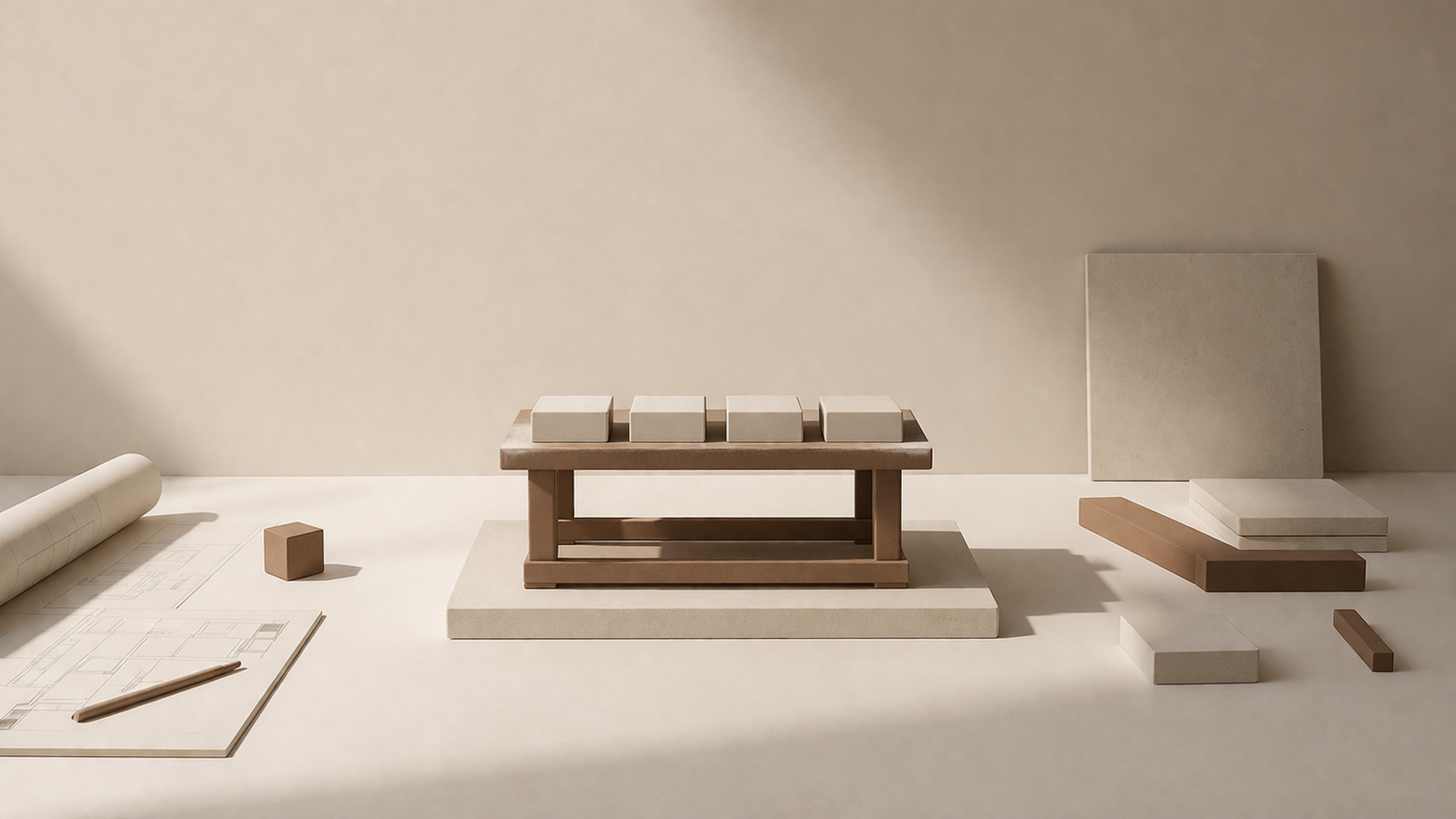 consistency under pressure shown through a balanced minimalist structure carrying load without collapse