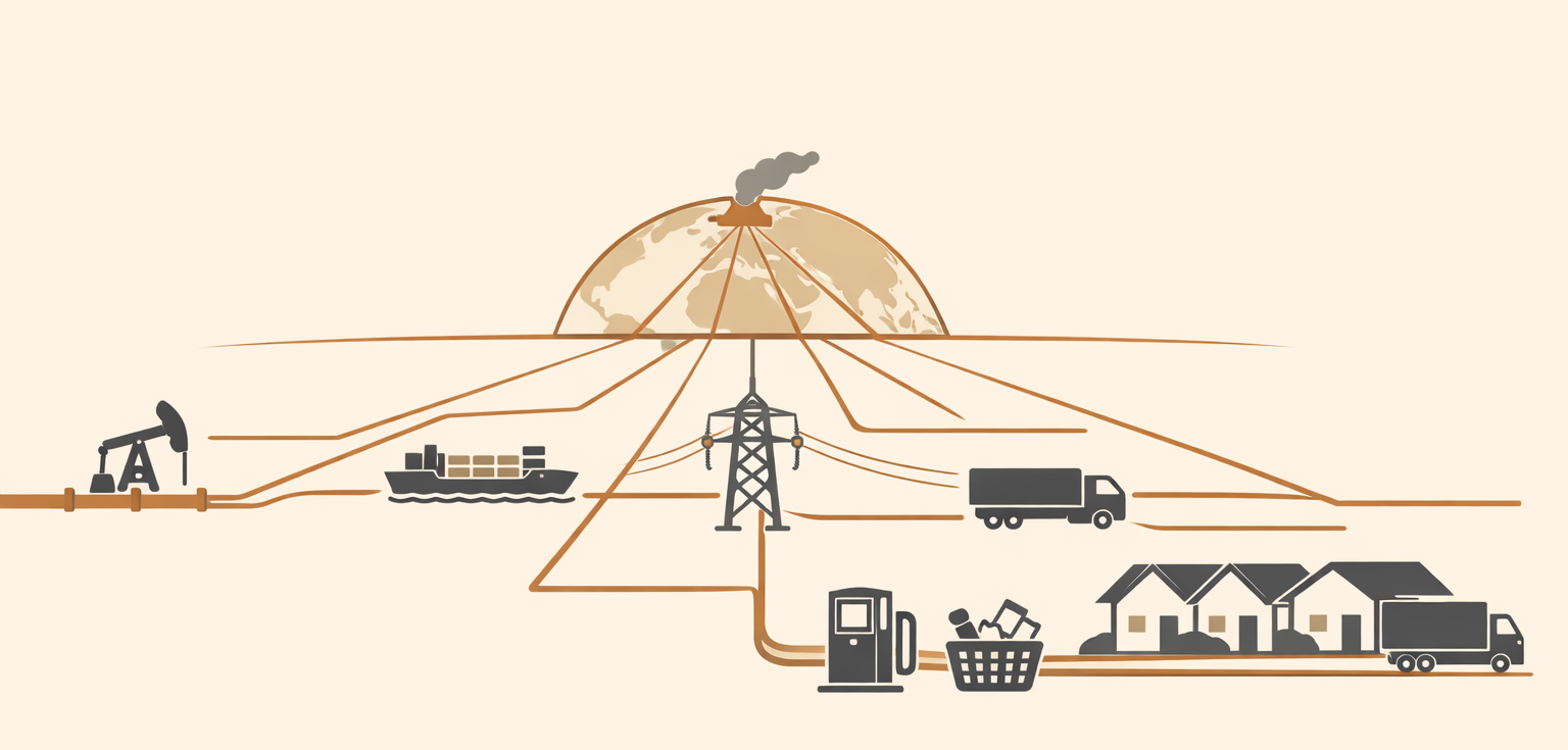 How wars affect local economies through global supply chains, shipping routes, energy pipelines, freight systems, and neighborhood economic activity.