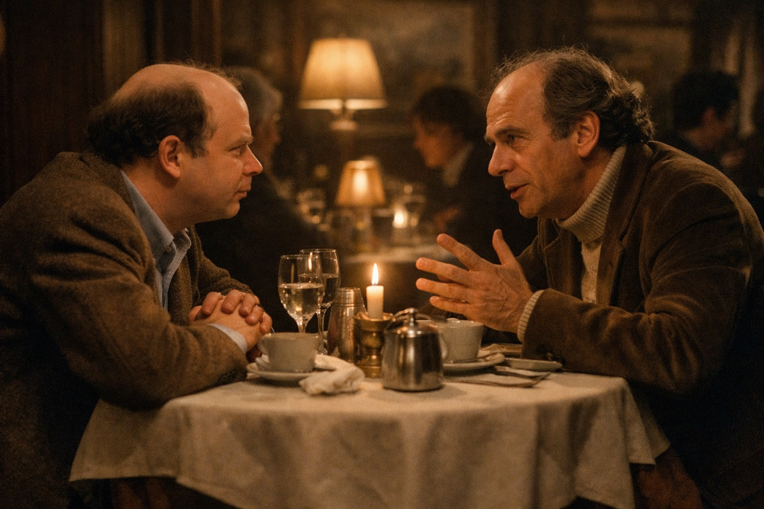 My Dinner with Andre modern society conversation scene inspired by the film