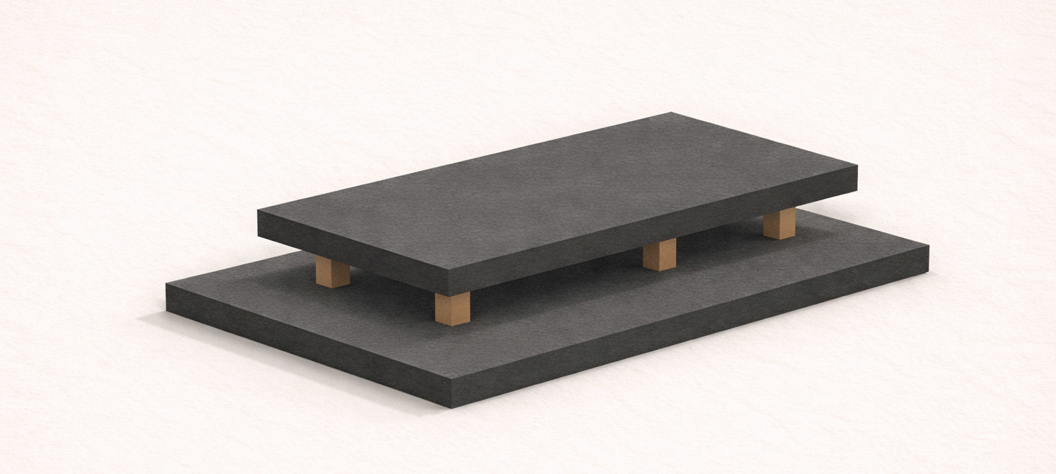 Raise the minimum standard visualized as a stable architectural base lifting the operational floor of a structure