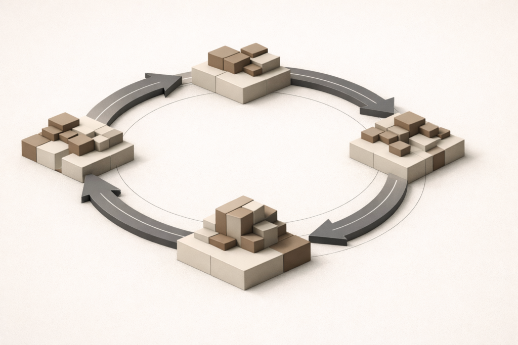why systems fail loop diagram showing repeating structural breakdown