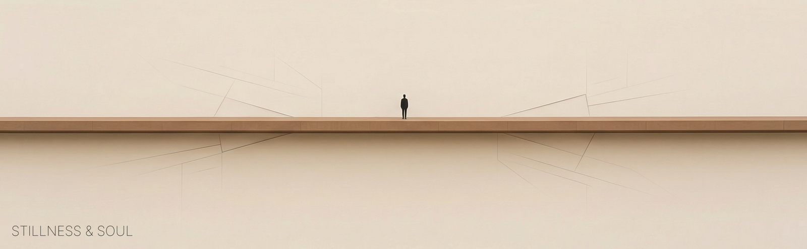 Stillness and Soul category banner showing a single pathway representing internal discipline and controlled attention