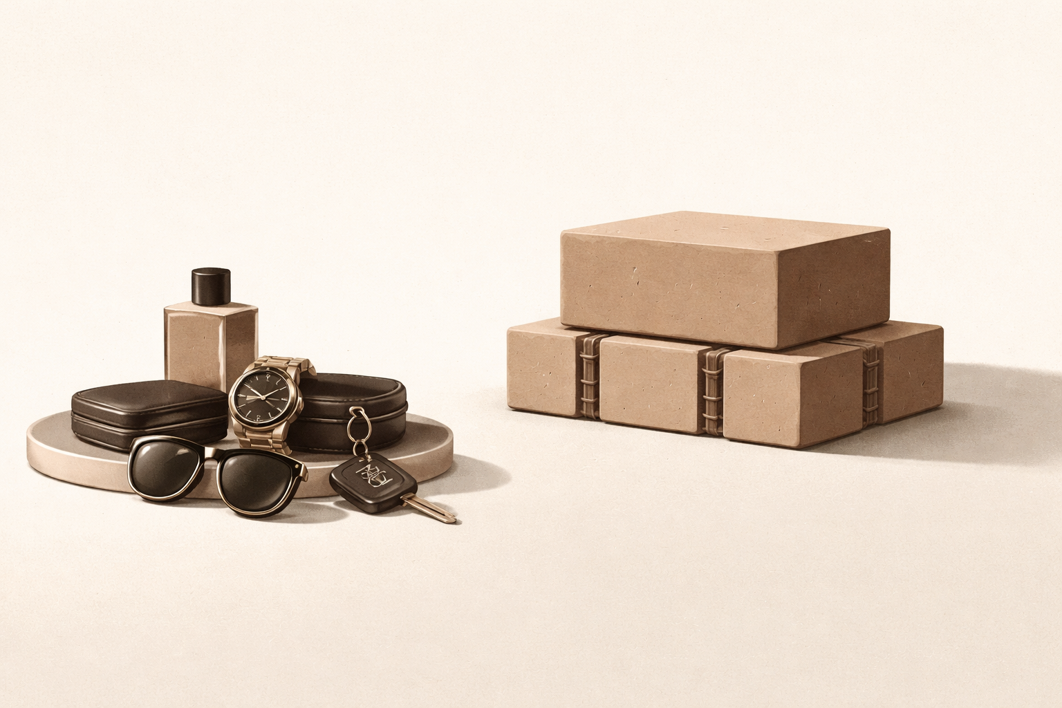 Minimalist illustration contrasting status spending with a stronger financial foundation built through stability and restraint