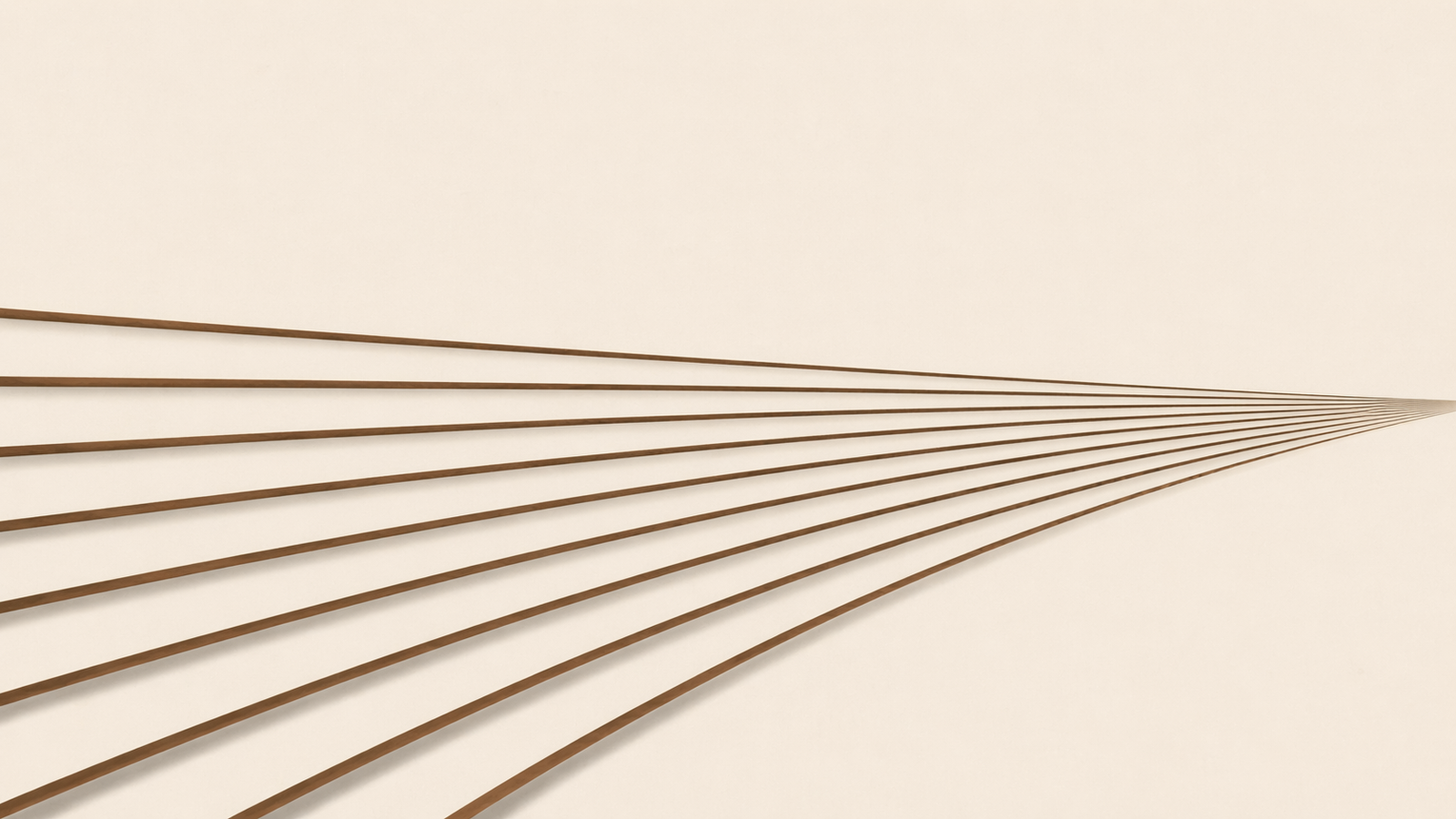 Minimalist lines aligning into a stable pattern representing trust through consistency
