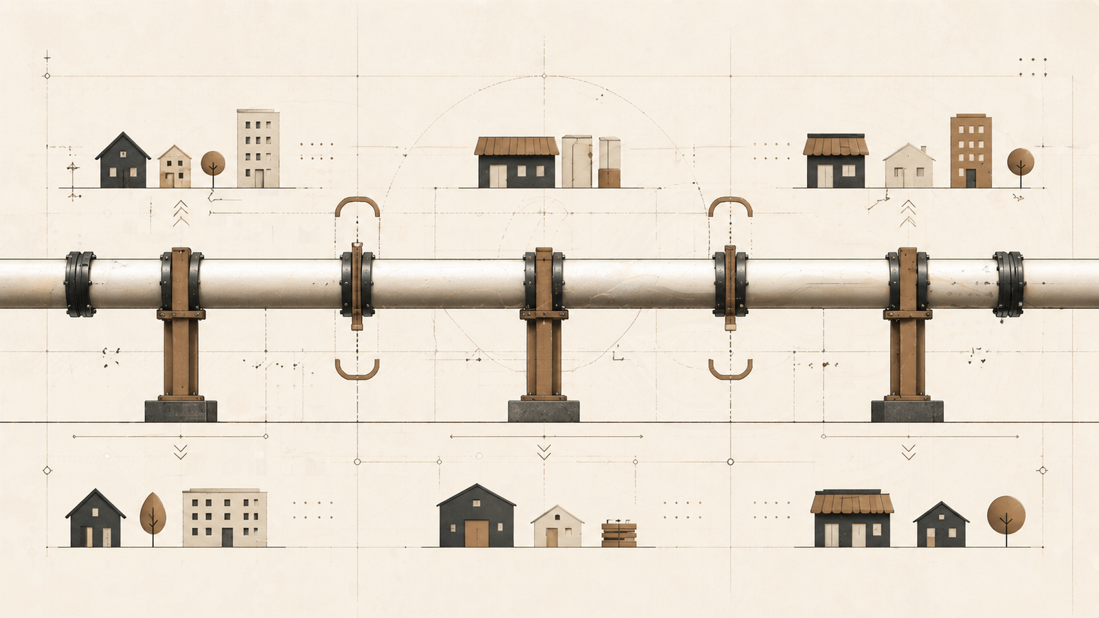 Fixing SNAP system illustration showing reinforced and stable food aid infrastructure pipeline.