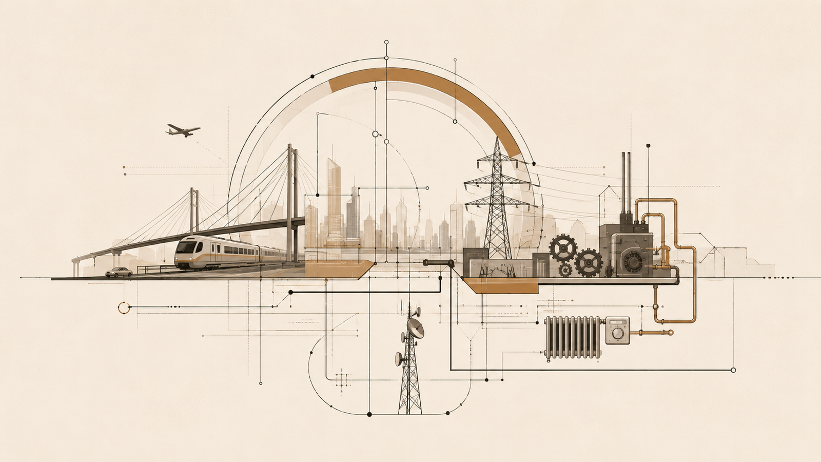 Black inventors represented through interconnected systems of transportation, electrical infrastructure, communication, public safety, industrial engineering, medicine, and ownership.