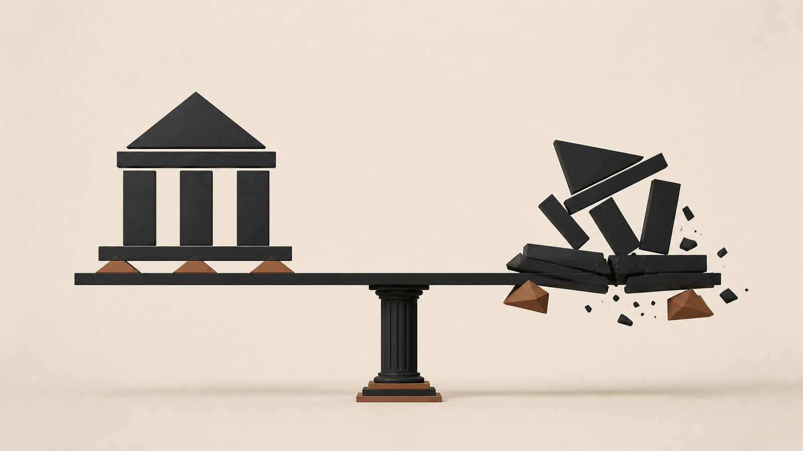 discipline fails where identity is weak shown through stable structure versus collapsing system