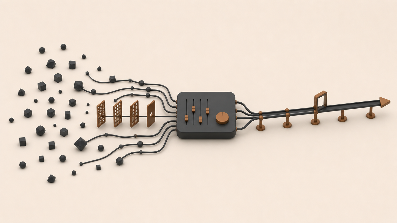 self-control system not trait shown as a structured control hub organizing behavior