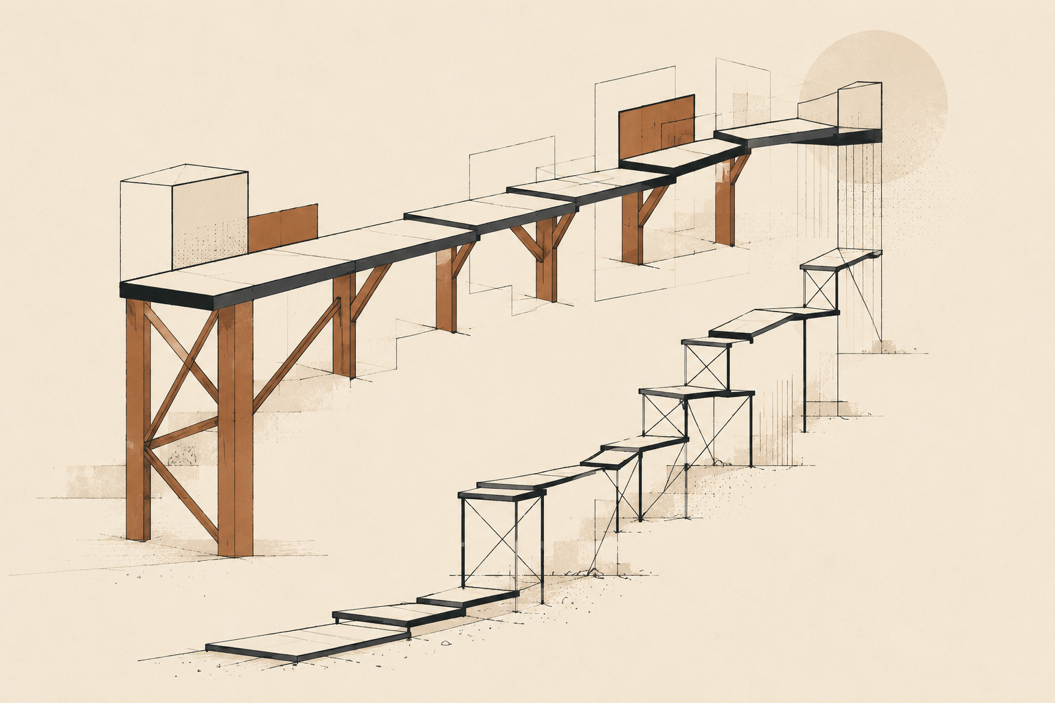 Starting Capital Advantage | Why Starting Position Changes Wealth Building Starting capital advantage illustrated through two unequal structural pathways with different levels of financial support, margin, and stability.