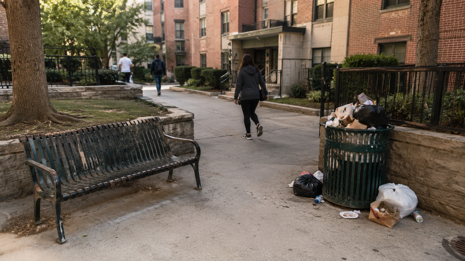 Shared residential environment showing gradual decline caused by unclear maintenance ownership