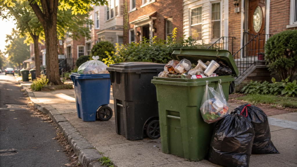 Household trash patterns showing how waste reflects routines and shared responsibility