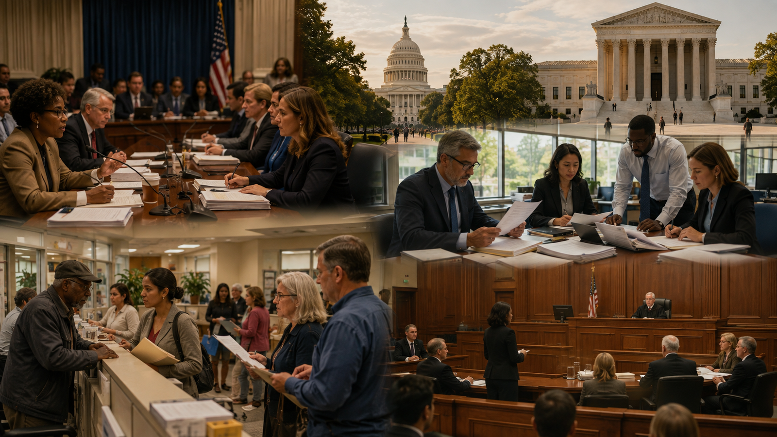 How Government Power Works in the United States Citizens and public officials working across legislative, executive, administrative, and judicial institutions in the United States